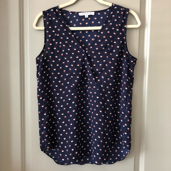 Anthropologie Tops - Like new Anthro navy printed top!